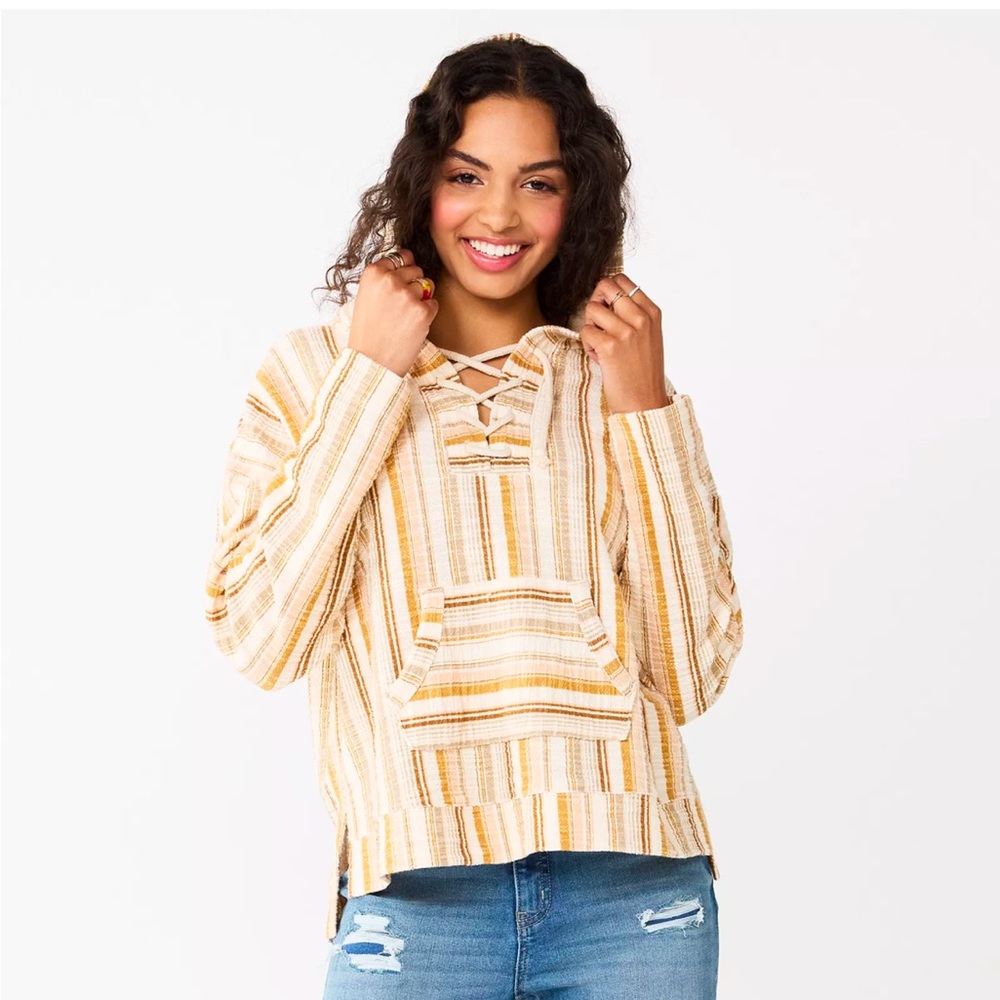 SO Lace Up Drawstring Hoodie